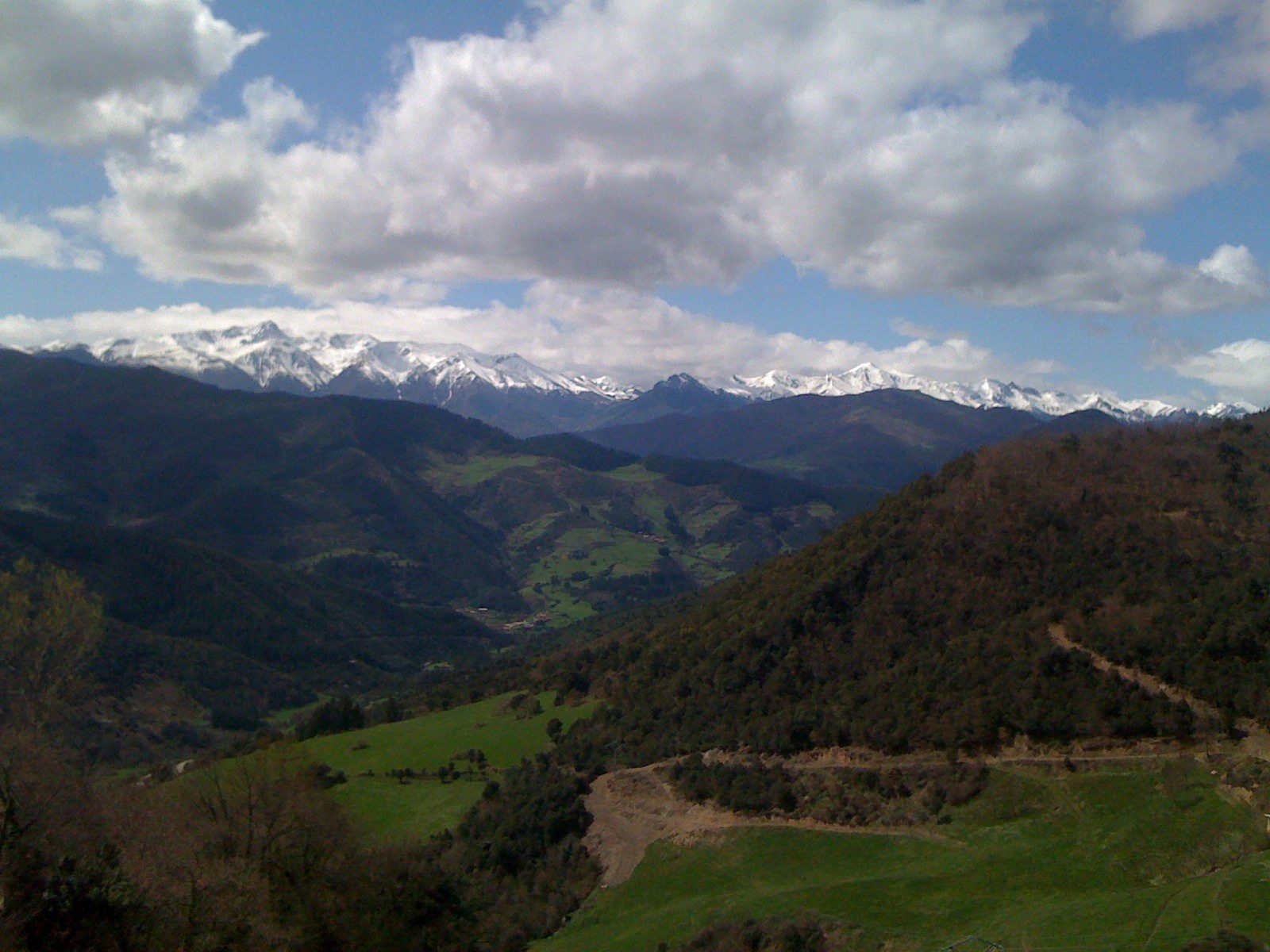 Paisaje de montaña y valles verdes · iPhone 3G